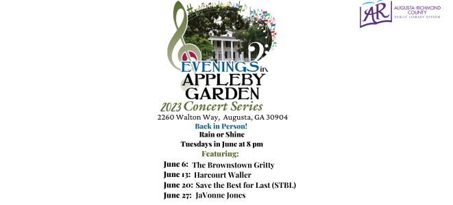  Evenings in Appleby Garden  2023 Concert Series 