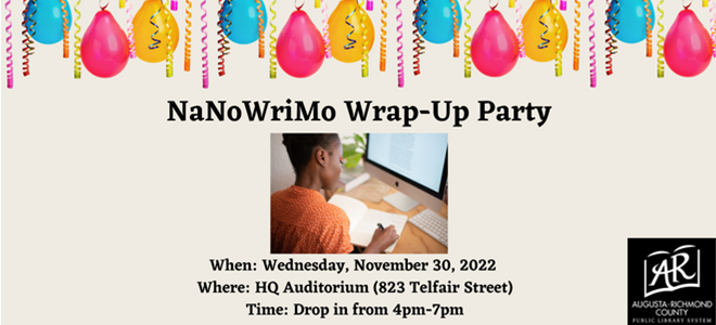  NaNoWriMo Wrap-Up Party
