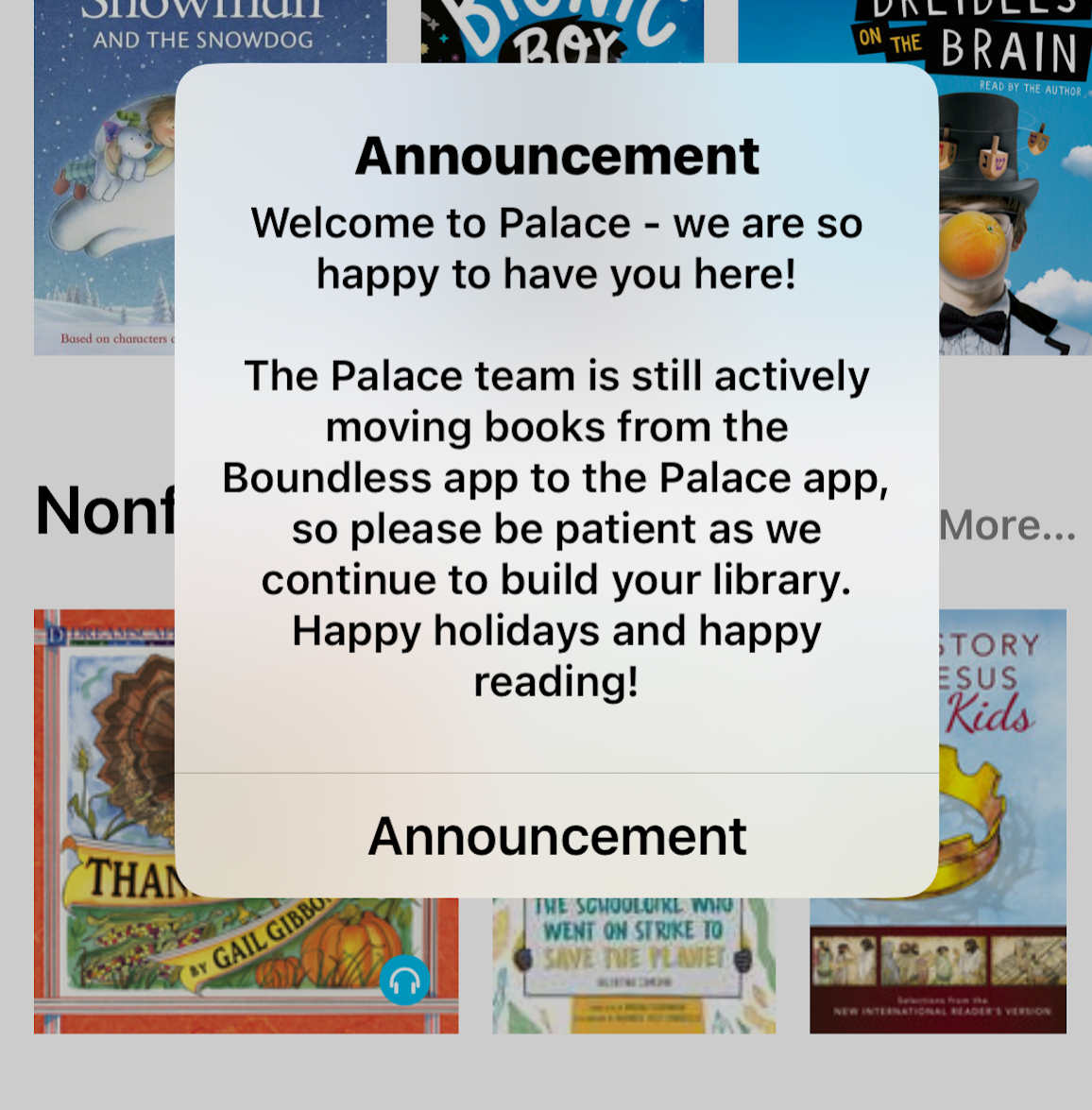 Palace Project search 